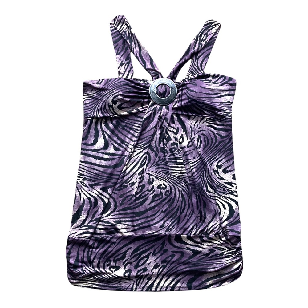 Time And A Half animal print strap top. Size 2X